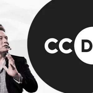 Montage of Elon Musk next to the Center for Countering Digital Hate logo after Musk threatens researchers with legal action